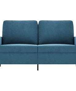 Divano A 2 Posti Blu 120 Cm In Velluto