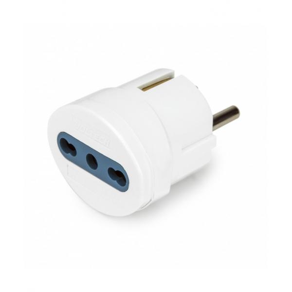 Vultech AT-06 - Adattatore Schuko Bipasso
