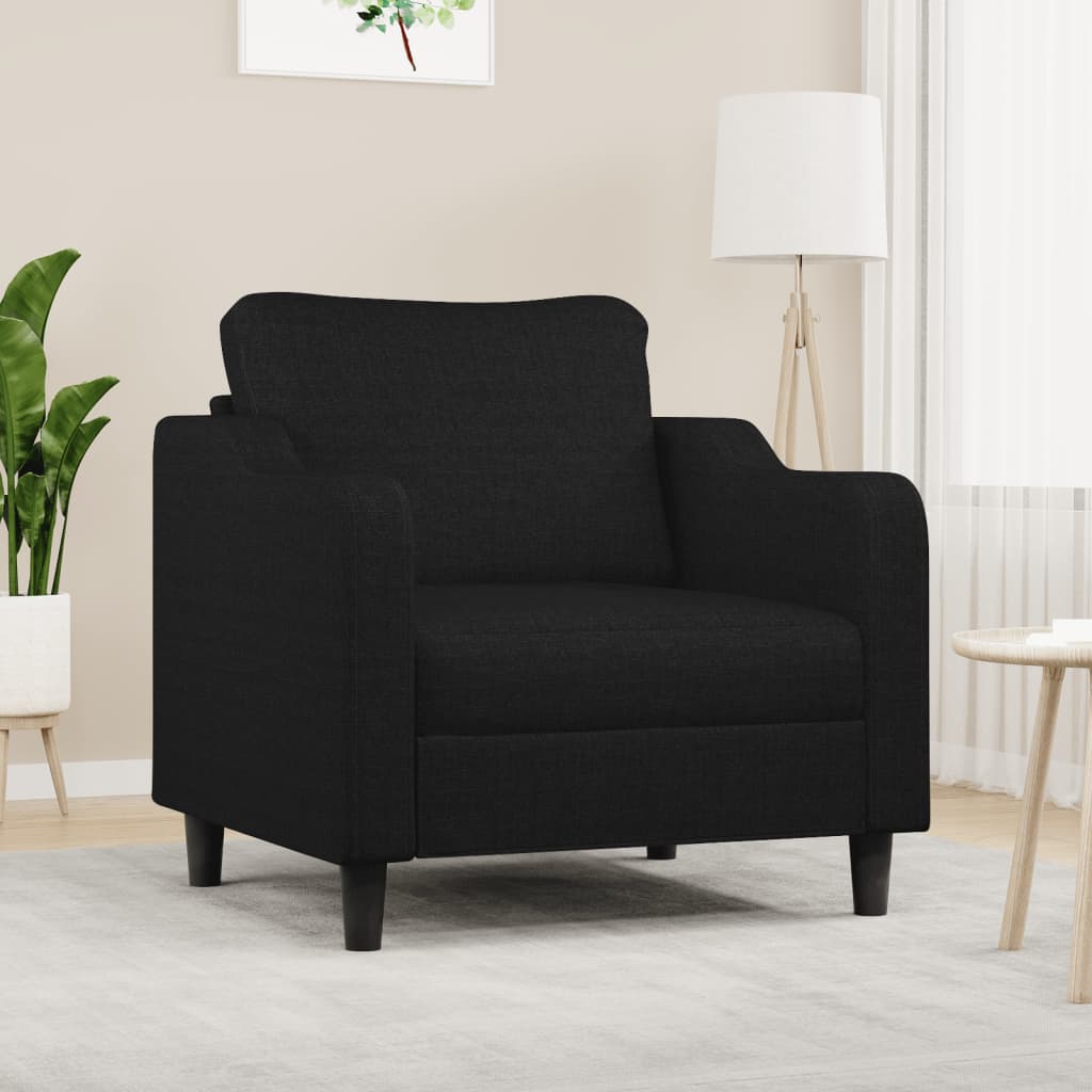 Poltrona Nera 60 Cm In Tessuto - Image 3