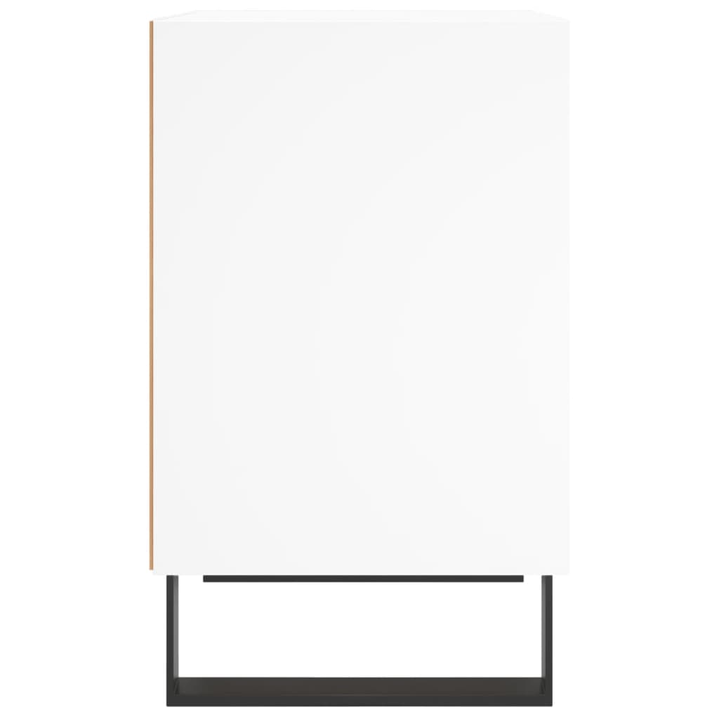 Comodino Bianco 40x30x50 Cm In Legno Multistrato