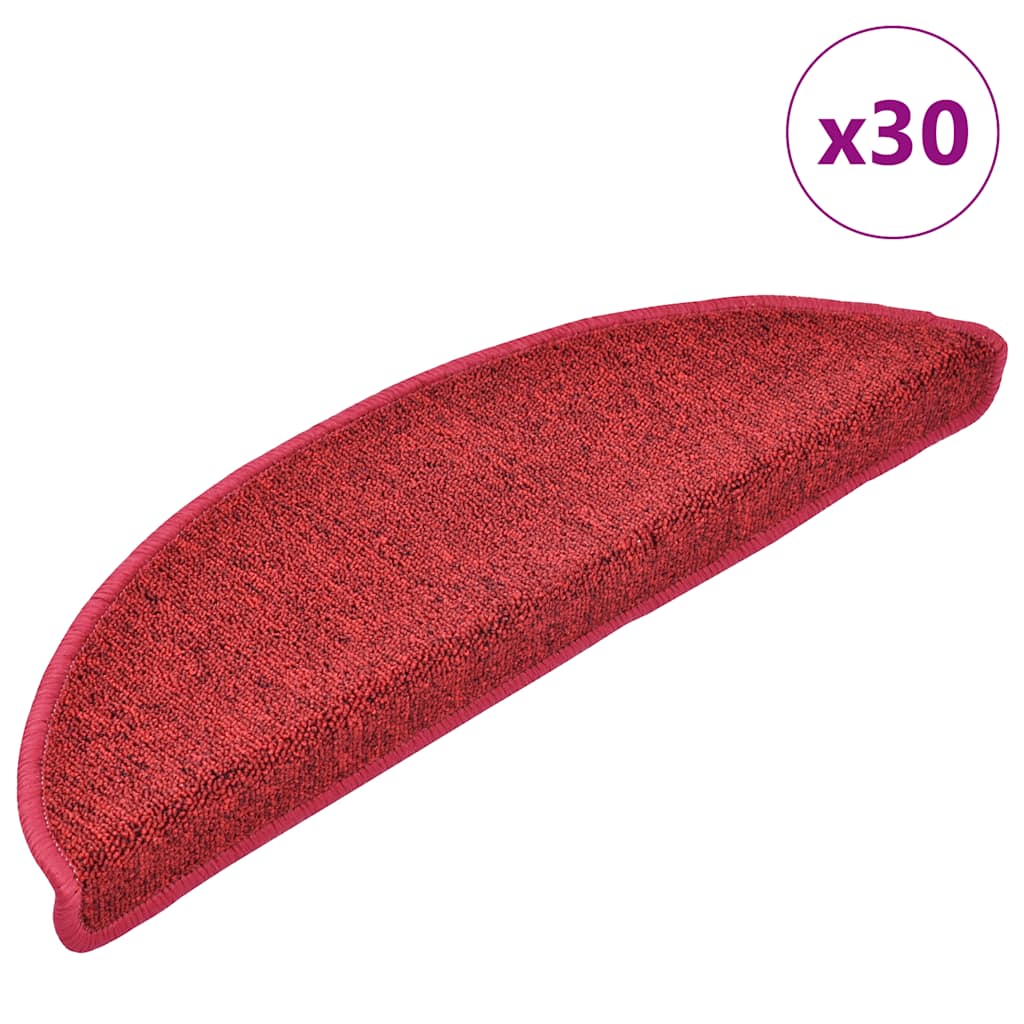 Tappetini Per Scale 30 Pz Rosso Bordò 56x17x3 cm