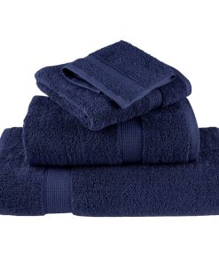 Asciugamani Premium Solund 2 Pz Blu Navy 30x30 Cm 600 G/m²