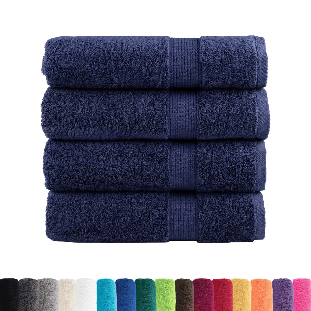 Asciugamani Per Sauna Solund 2pz Blu Navy 50x100 Cm 600gsm