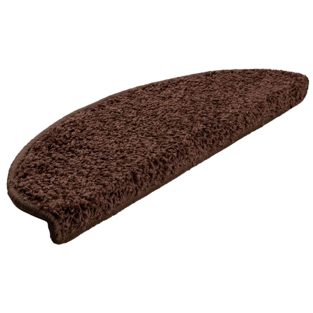 Tappetini Per Scale 15 Pz Marroni 65x21x4 cm