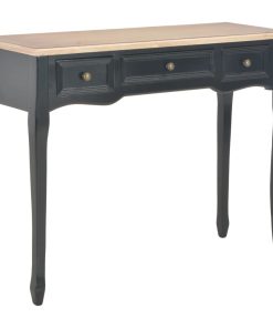 280046 Dressing Console Table With 3 Drawers Black