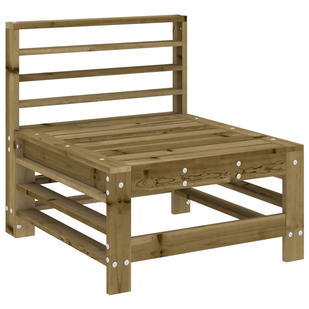 Divani Centrali Da Giardino 2 Pz In Legno Di Pino Impregnato