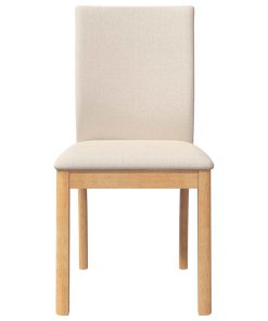 Sedie Da Pranzo Con Cuscini 2 Pz In Legno Massello Di Hevea