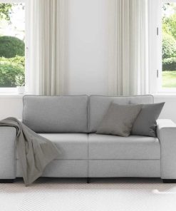 Divano A 2 Posti Grigio Nuvola 140 Cm In Tessuto