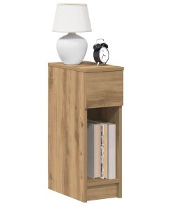 Comodini Con Cassetto 2 Pz Rovere Artigianale 20x36x60 cm
