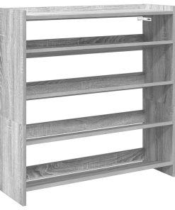 Scarpiera Grigio Sonoma 80x25x81 Cm In Legno Multistrato