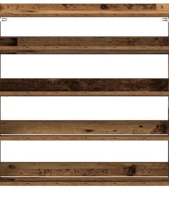 Scarpiera Rovere Marrone 80x25x81 Cm In Legno Multistrato
