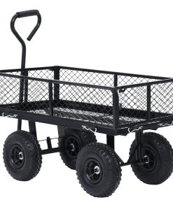 Carrello A Mano Da Giardino Nero 250 kg