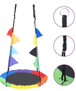 Altalena Arcobaleno Con Bandiere 100 cm