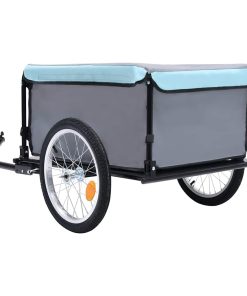Rimorchio Da Bici Nero E Blu 65 kg