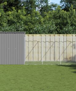 Casetta Cani Corsa Grigio Chiaro 165x1271x181cm Acciaio Zincato