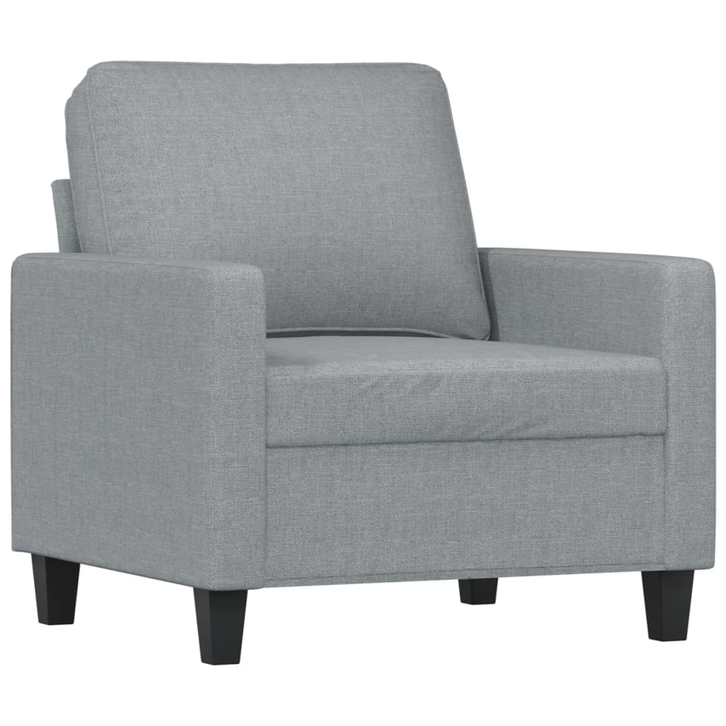 Poltrona Con Poggiapiedi Grigio Chiaro 60 Cm In Tessuto - Image 6