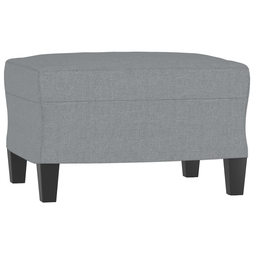 Poltrona Con Poggiapiedi Grigio Chiaro 60 Cm In Tessuto - Image 6