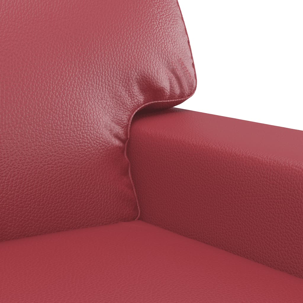 Set Di Divani 2 Pz Rosso Vino In Similpelle - Image 6