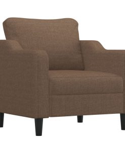 Set Di Divani 3 Pz Con Cuscini Marrone In Tessuto