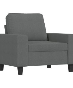 Set Di Divani 4 Pz Grigio Scuro In Tessuto