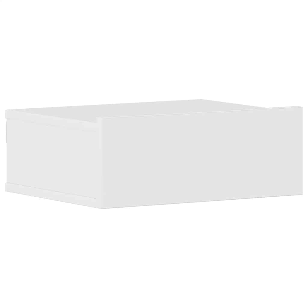 Comodini Pensili 2pz Bianco Lucido 40x30x15cm Legno Multistrato - Image 2