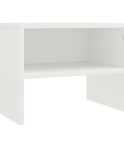 Comodini Bianchi 2 Pz 40x30x30 Cm Legno Ingegnerizzato