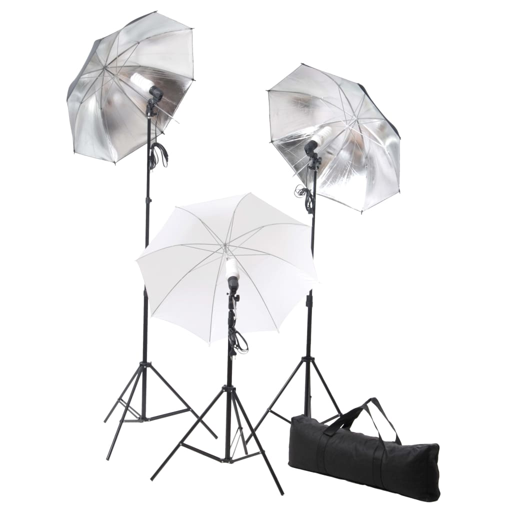 Kit Studio Fotografico Con Luci Ombrelli Fondale E Riflettore