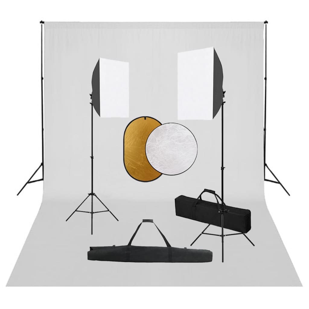 Kit Per Studio Fotografico Con Set Luci, Fondale E Riflettore - Image 3
