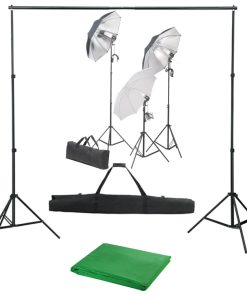 Kit Per Studio Fotografico Con Set Di Luci E Fondale