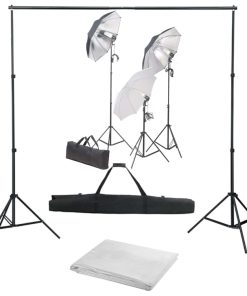 Kit Per Studio Fotografico Con Set Di Luci E Fondale