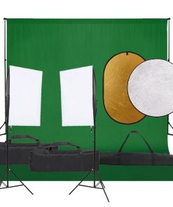 Kit Per Studio Fotografico Con Set Luci, Fondale E Riflettore
