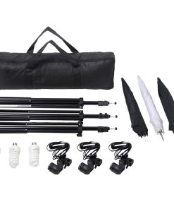 Kit Per Studio Fotografico Con Set Di Luci E Fondale
