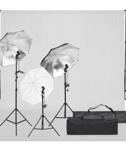 Kit Per Studio Fotografico Con Set Di Luci E Fondale