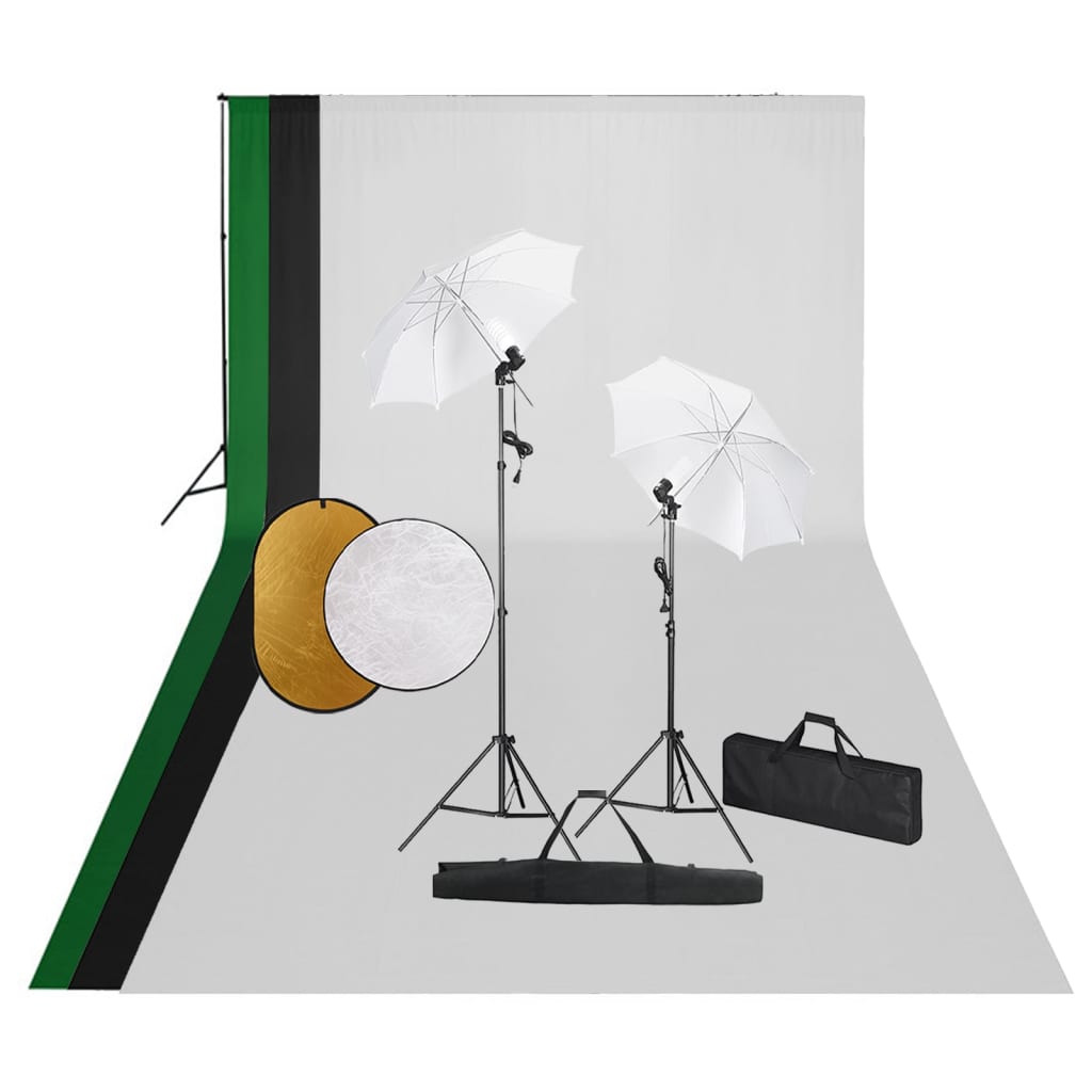 Kit Studio Fotografico Con Luci Fondale E Riflettore - Image 2
