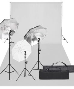 Kit Per Studio Fotografico Con Set Di Luci E Fondale