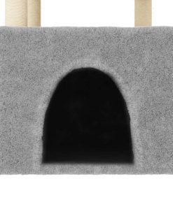 Albero Per Gatti Con Tiragraffi In Sisal Grigio Chiaro 109,5 cm