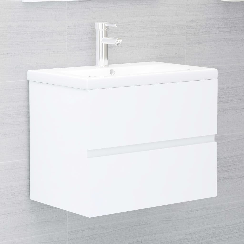 Mobile Lavabo Bianco 60x38,5x45 Cm In Legno Multistrato - Image 4