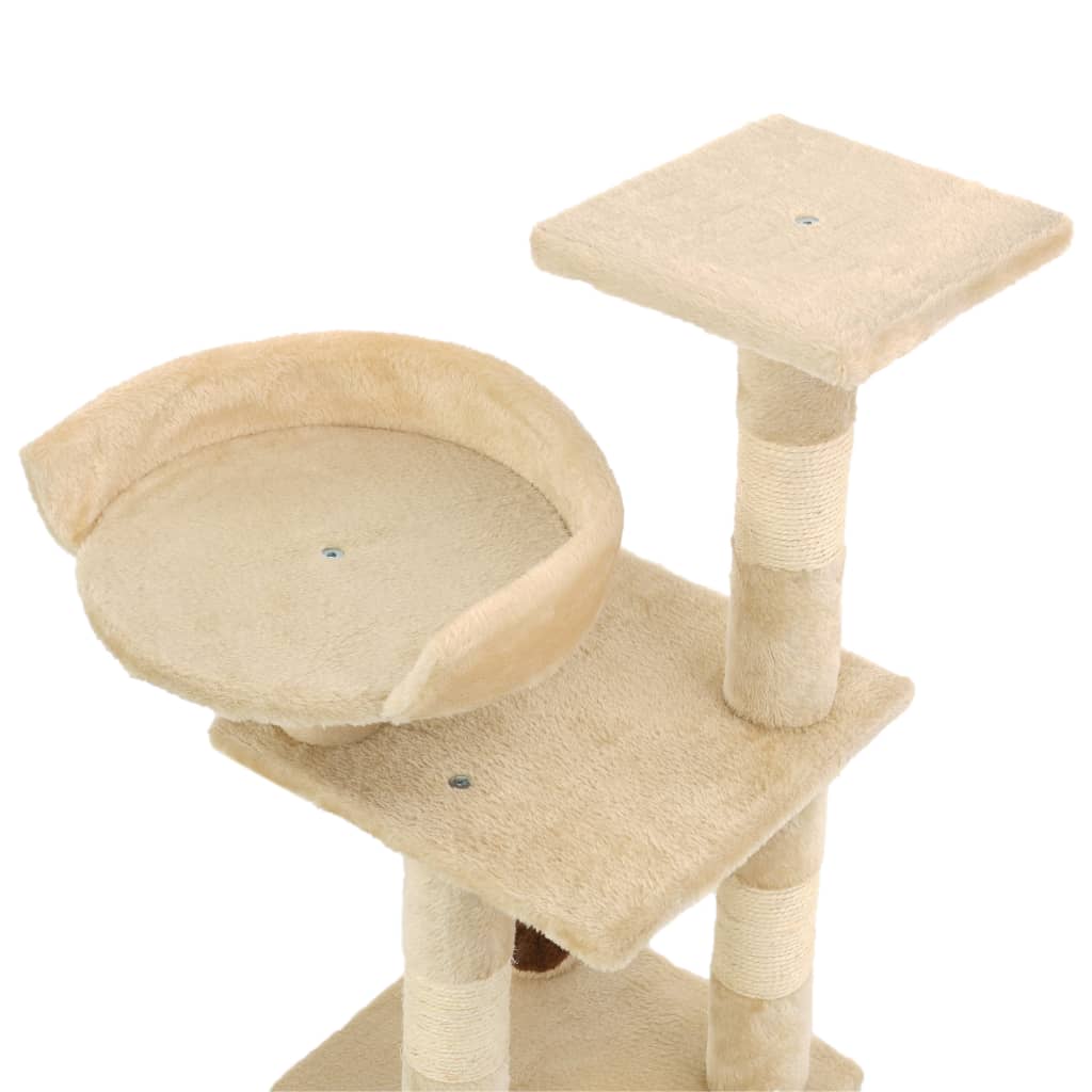 Albero Per Gatti Con Tiragraffi In Sisal 65 Cm Beige - Image 6