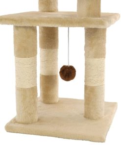 Albero Per Gatti Con Tiragraffi In Sisal 65 Cm Beige