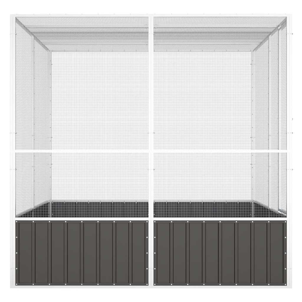 Gabbia Uccelli Antracite 213,5x217,5x211,5 Cm Acciaio Zincato - Image 3