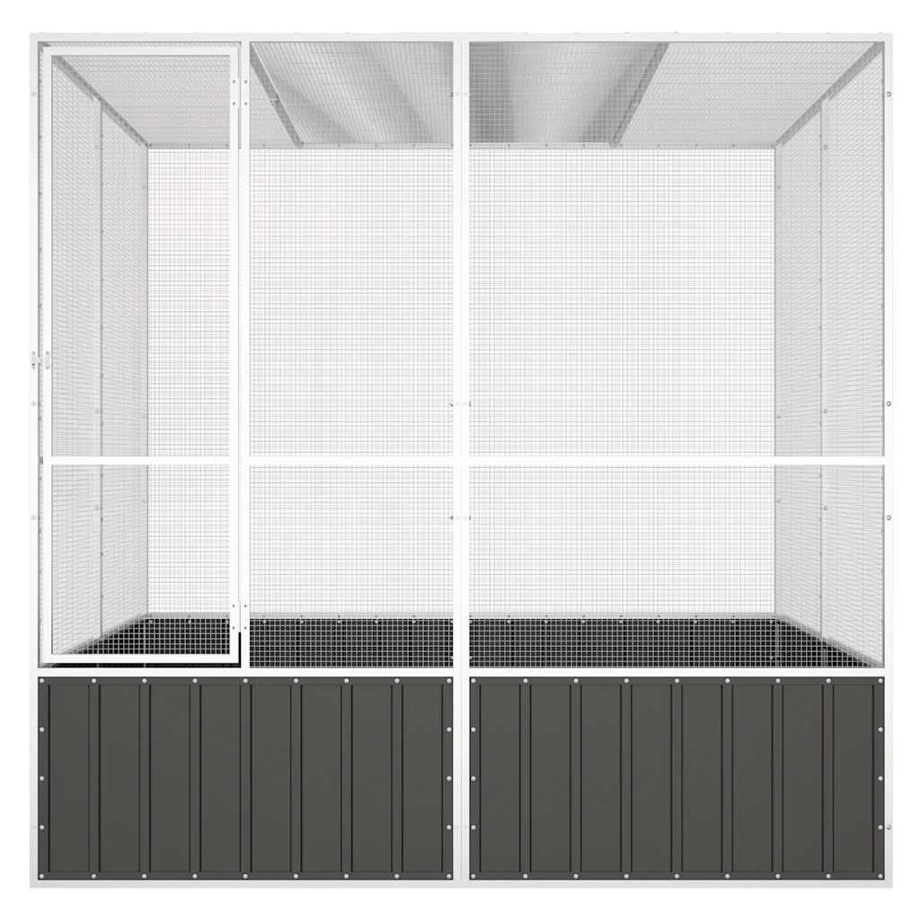 Gabbia Uccelli Antracite 213,5x217,5x211,5 Cm Acciaio Zincato - Image 4