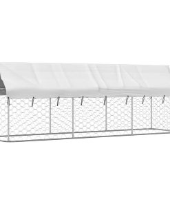 Gabbia Per Cani Da Esterno Con Tetto 400x100x150 cm