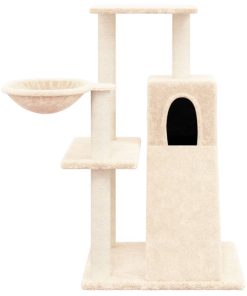 Albero Per Gatti Con Tiragraffi In Sisal Crema 82 cm