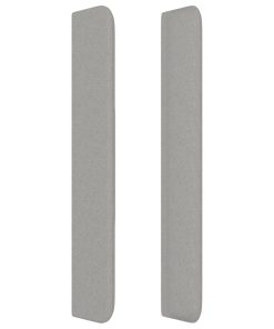 Testiera Ad Orecchio Grigio Chiaro 203x16x118/128 Cm In Tessuto