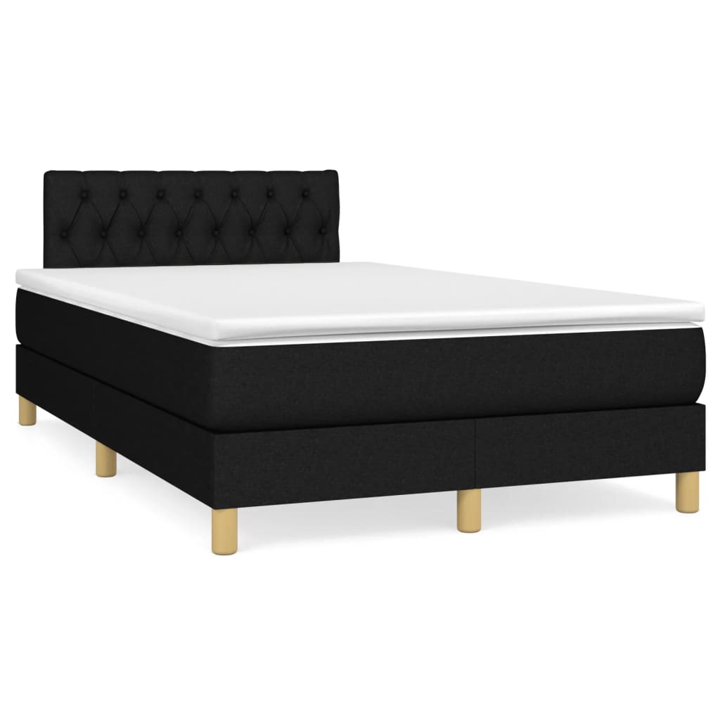 Giroletto A Molle Con Materasso Nero 120x200 Cm In Tessuto