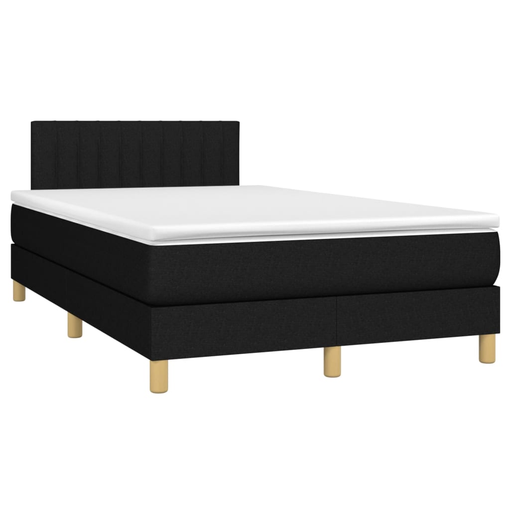 Giroletto A Molle Con Materasso Nero 120x200 Cm In Tessuto