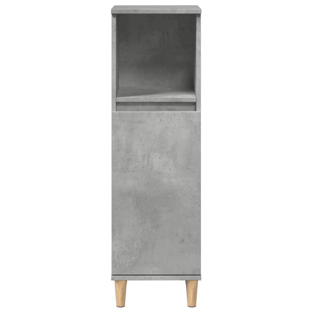 Armadietto Da Bagno Grigio Cemento 30x30x100 Cm In Truciolato