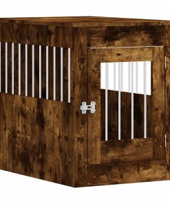 Gabbia Cani Da Arredamento Rovere Fumo 55x80x68cm Multistrato