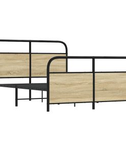 Giroletto Senza Materaso In Metallo Rovere Sonoma 140x200 cm