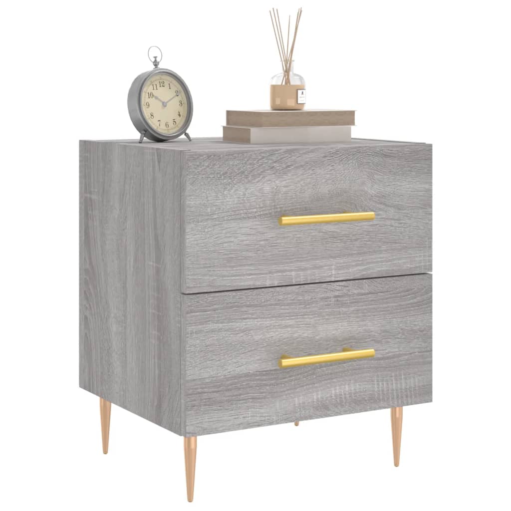 Comodini 2 Pz Grigio Sonoma 40x35x47,5 Cm In Legno Multistrato - Image 5